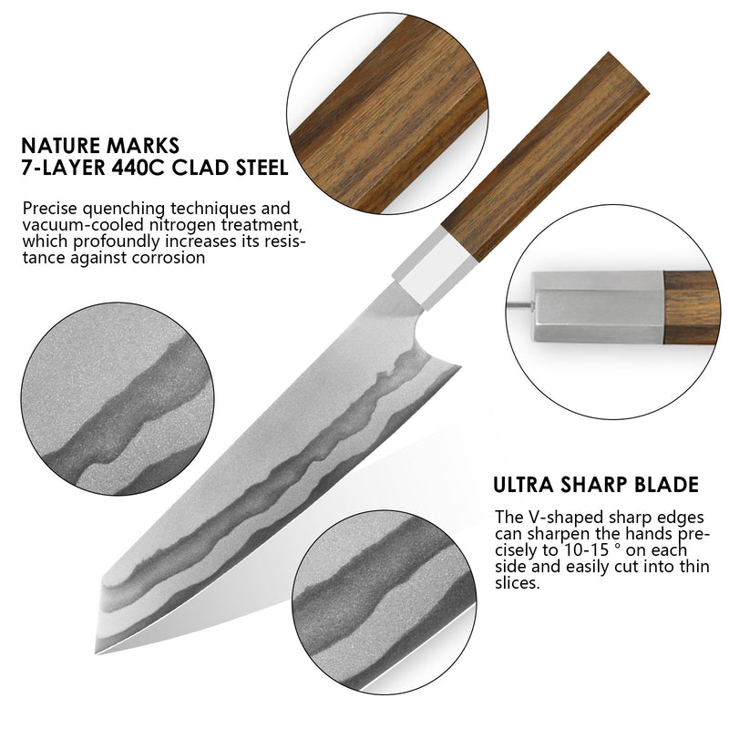 Keihatsu Japanese Gyuto Chef Knife 8 Inch Kiritsuke Knife