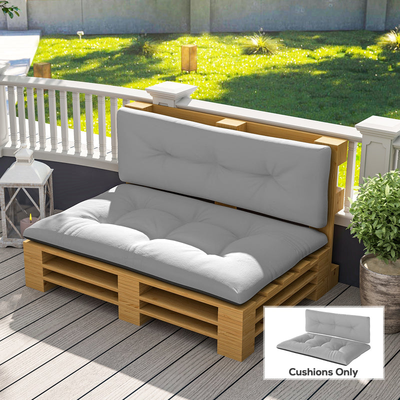 2 Seater Pallet Cushions Outdoor 3.9 Thick Replacement Cushions