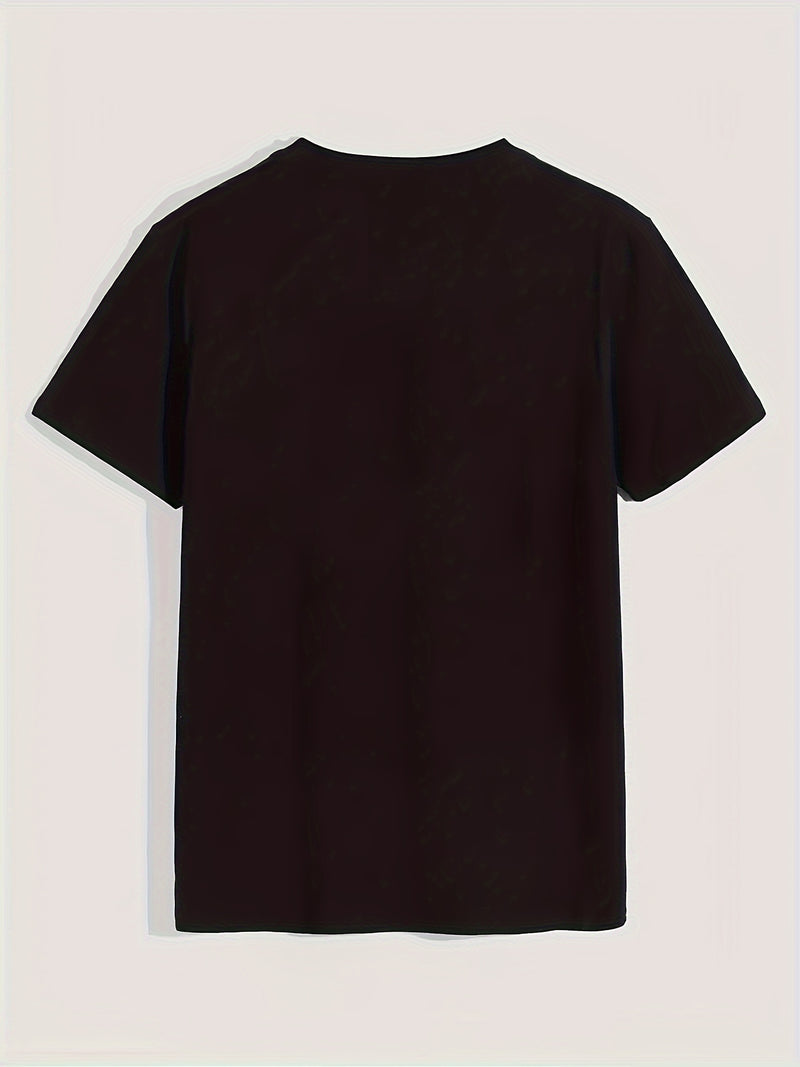 This Is A Men's Casual Round Neck Plus Size T-shirt