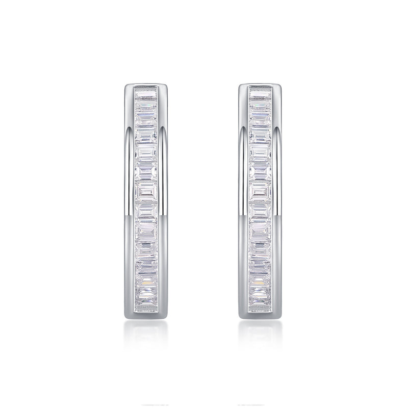 The Dawn Of Luxury Fashion Diamond Earrings Earrings Studded With Mosan Diamond Silver Jewelry