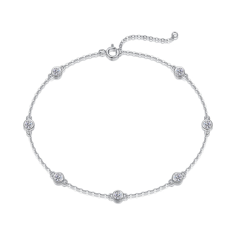 Smart Bubble Luxury Fashion Mossan Diamond S925 Silver Bracelet Comparable To Natural Diamonds