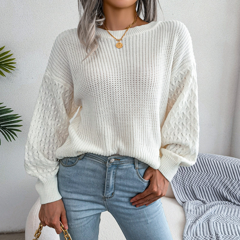 Casual Lantern Long Sleeve Knitted Women's Sweater
