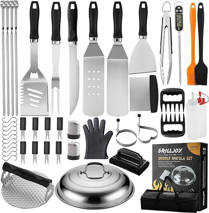 Grilljoy Griddle Accessories Set With Robust Plastic Handle