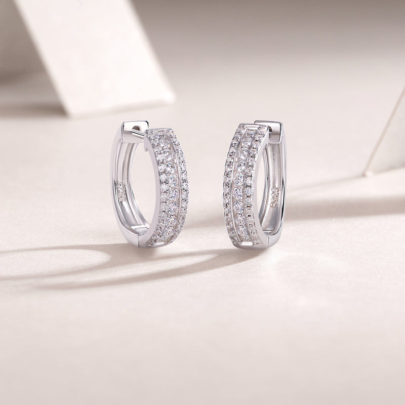 Splendid Night Luxury Fashion Diamond Earrings Stud Set