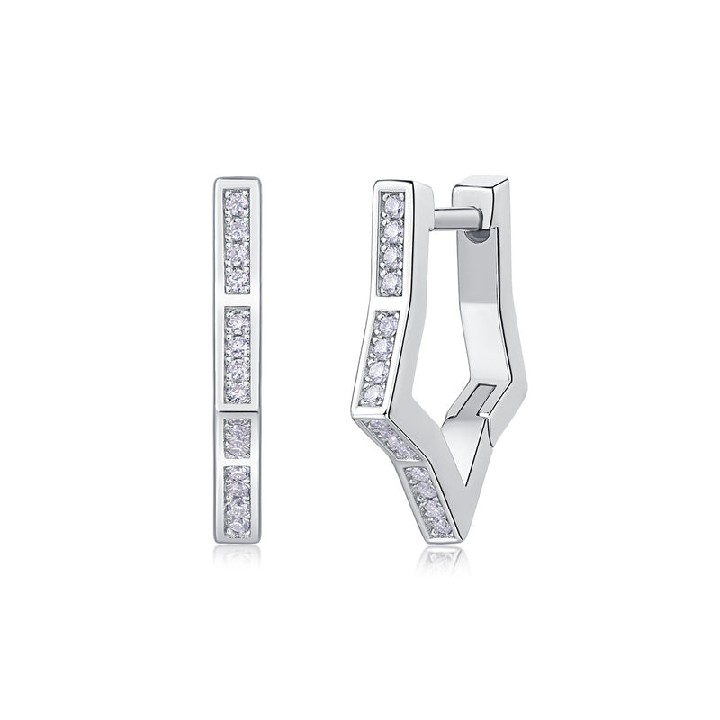 Galaxy Wandering Diamond Set Moissanite Silver Earrings Luxury Fashion Diamond Earrings Stud Earrings