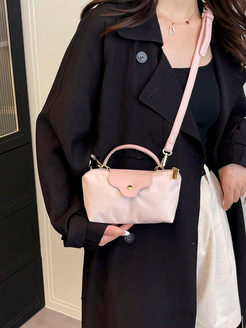 Casual Solid Color Fashionable Women's Handbag Crossbody Bag