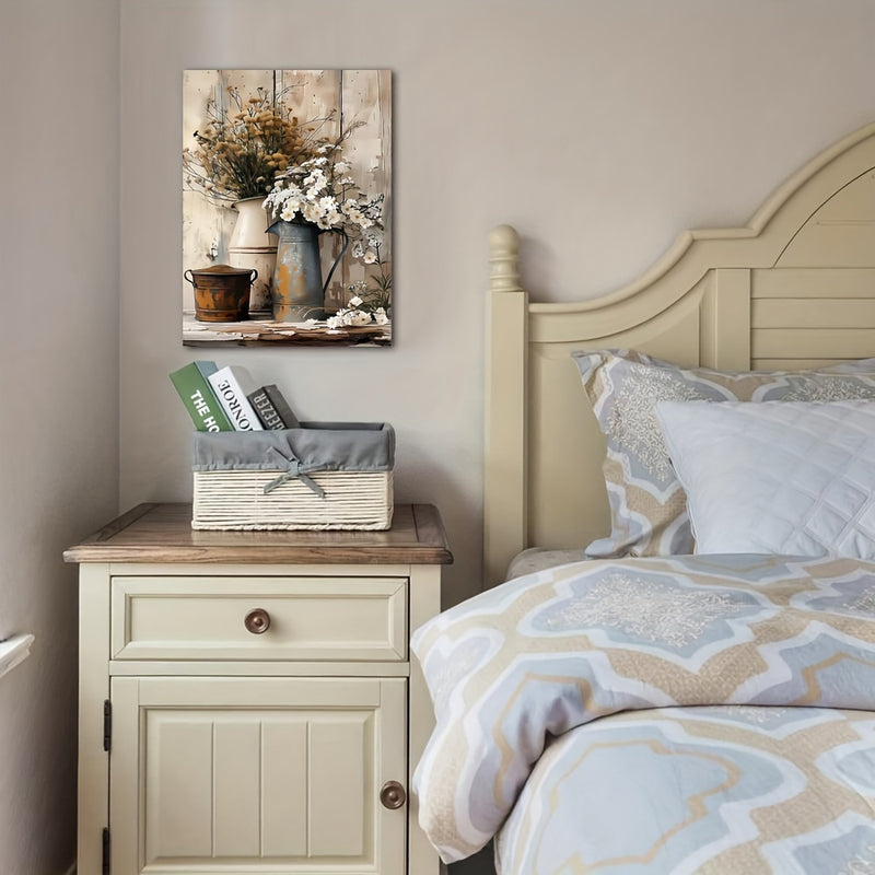 1 Piece Framed Wooden Canvas Painting