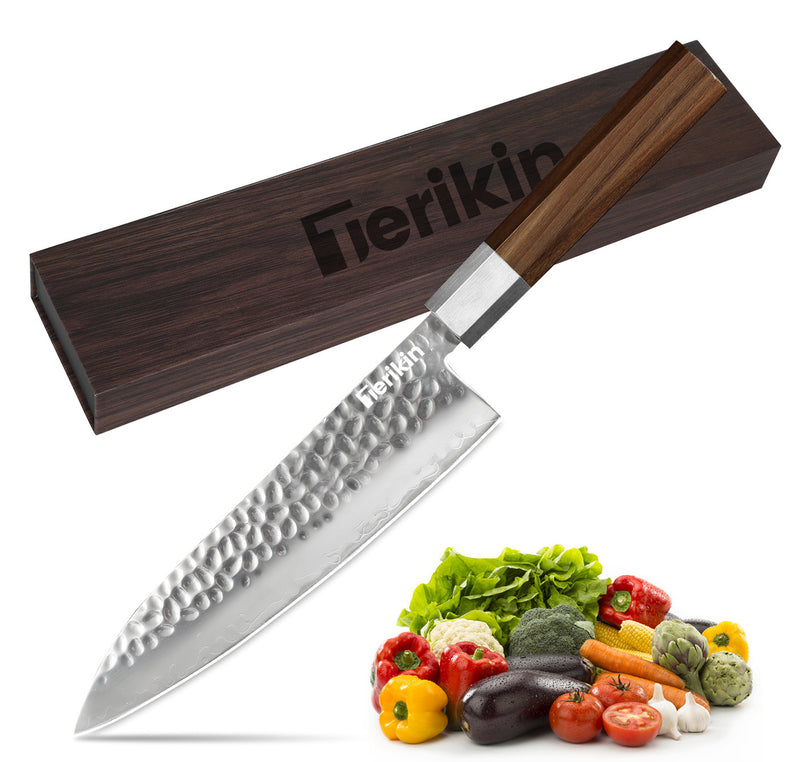 Japanese Chef Knife - 8 Inch Professional Chef's Knife Ultra Sharp Kitchen Knife Japanese 9-Layers VG-10 Clad