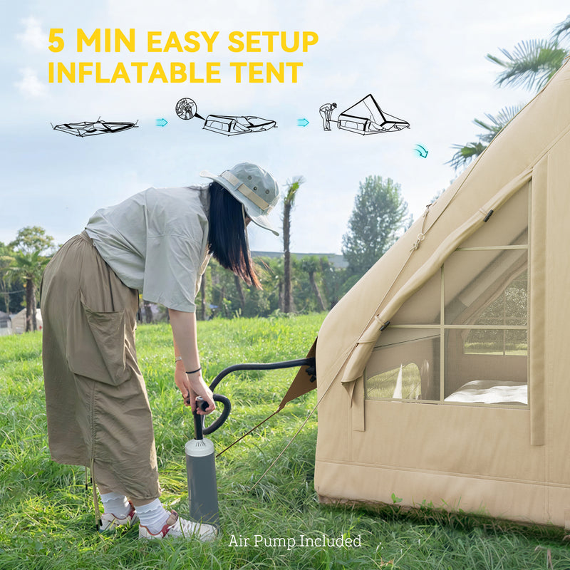 Inflatable Camping Tent With Hand Pump
