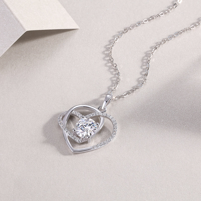 Heart To Heart - A Fashionable And Luxurious Diamond Jewelry Pendant Set