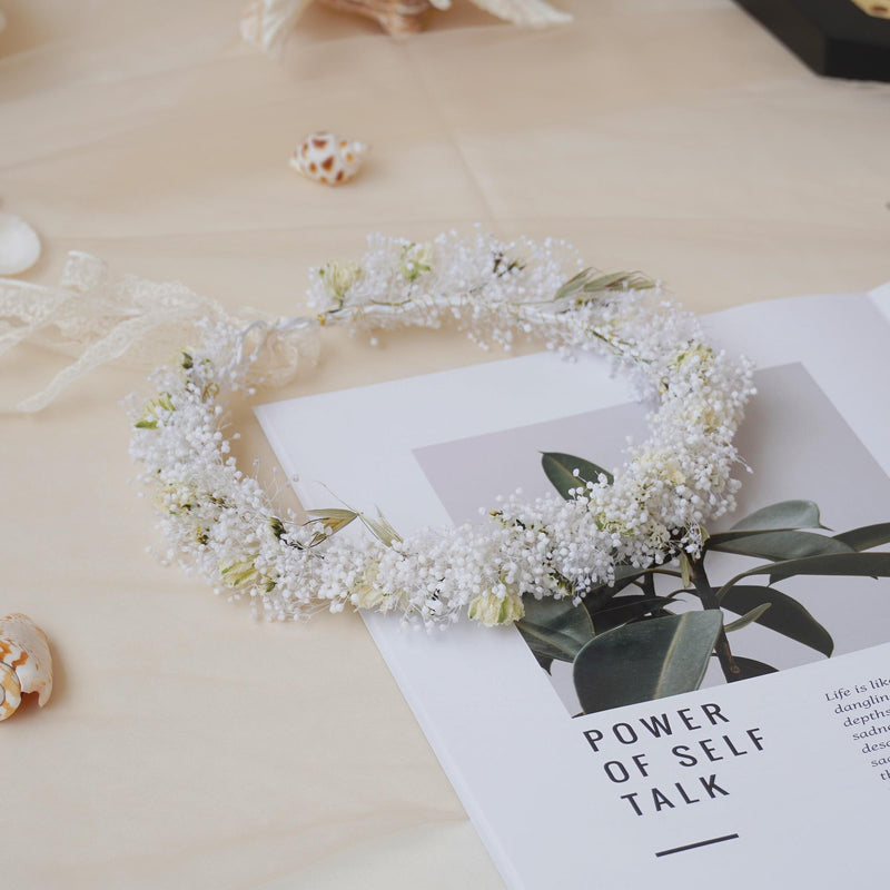 Gypsophila Crown, Dried Flower Crown