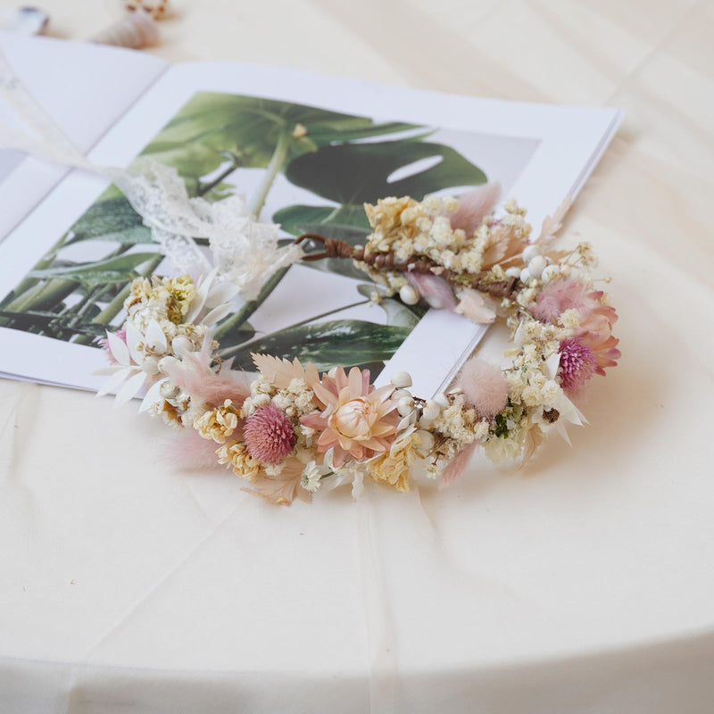 Gypsophila Crown, Dried Flower Crown