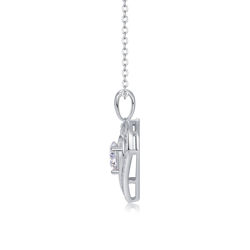 Heart-to-heart Connection - A Fashionable And Luxurious Diamond Jewelry Pendant Set