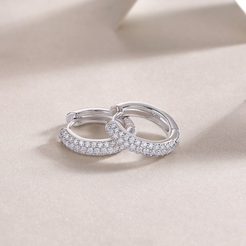Corner Star Diamond Set Moissanite Silver Earrings Luxury Fashion Diamond Earrings Stud Earrings