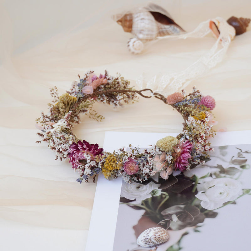 Gypsophila Crown, Dried Flower Crown