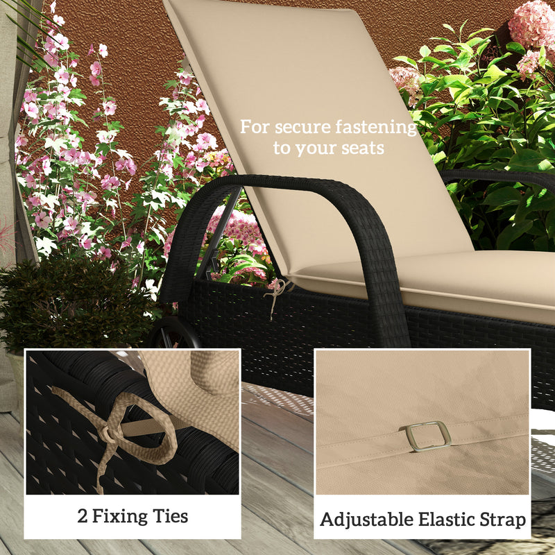 Foldable Chaise Lounge Cushion Set Of 2