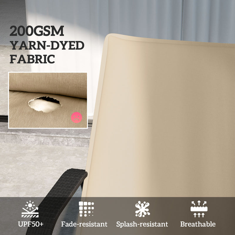 Foldable Chaise Lounge Cushion Set Of 2