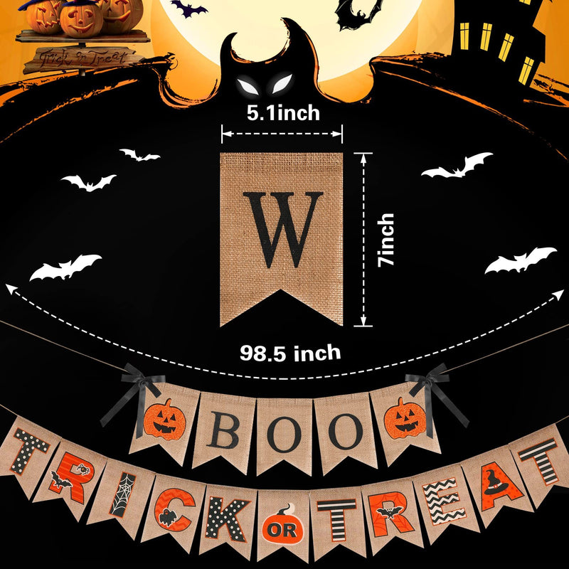 Halloween Burlap Banner Halloween Party