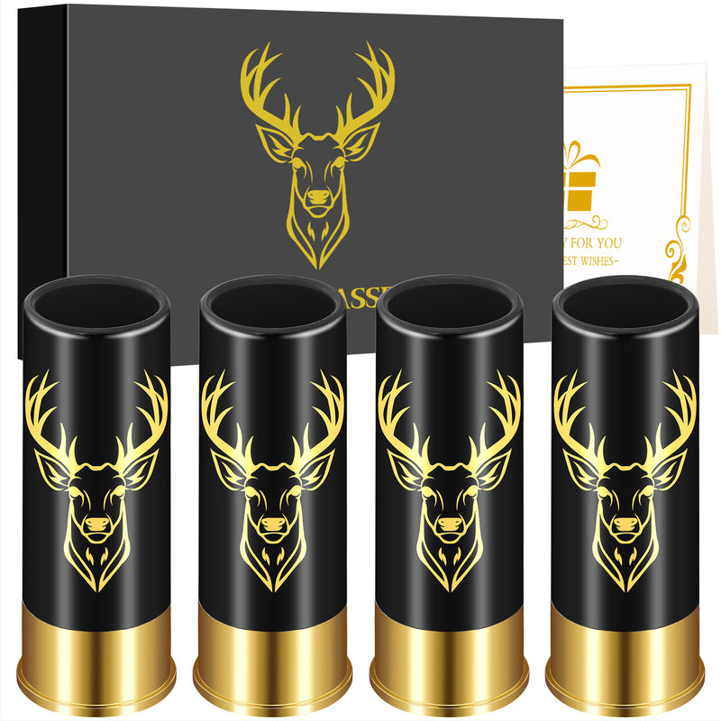 4 Deer Heads 1.5 Ounces - Reusable High-quality Plastic Bullet Cup