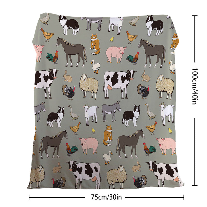 Various Animals Blanket Soft Pig Horse Durable Comfortable Blanket
