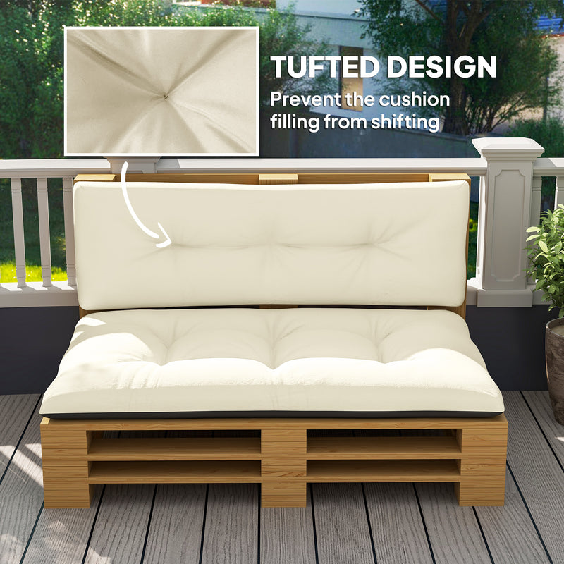 2 Seater Pallet Cushions Outdoor 3.9 Thick Replacement Cushions