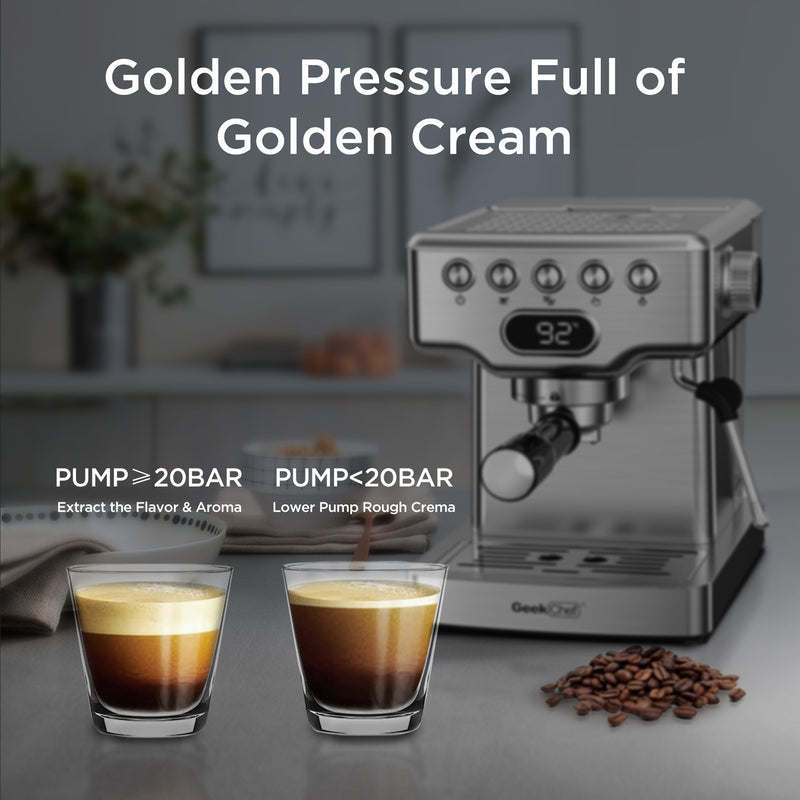 Geek Chef Espresso Machine, 20 Bar