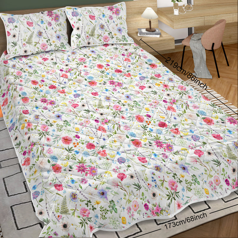 Lightweight Bedspreads Botanical Coverlets Quilt Bedding Set