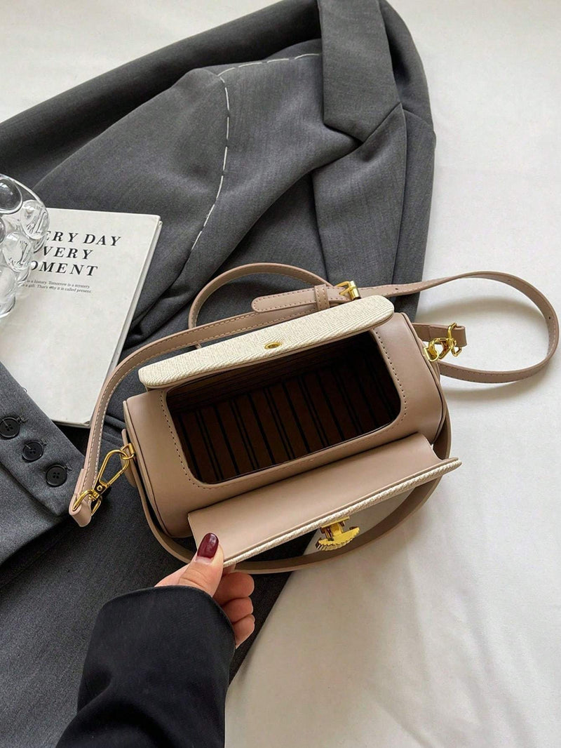 Women's Fashion Trapezoid Handbag With Top Handle