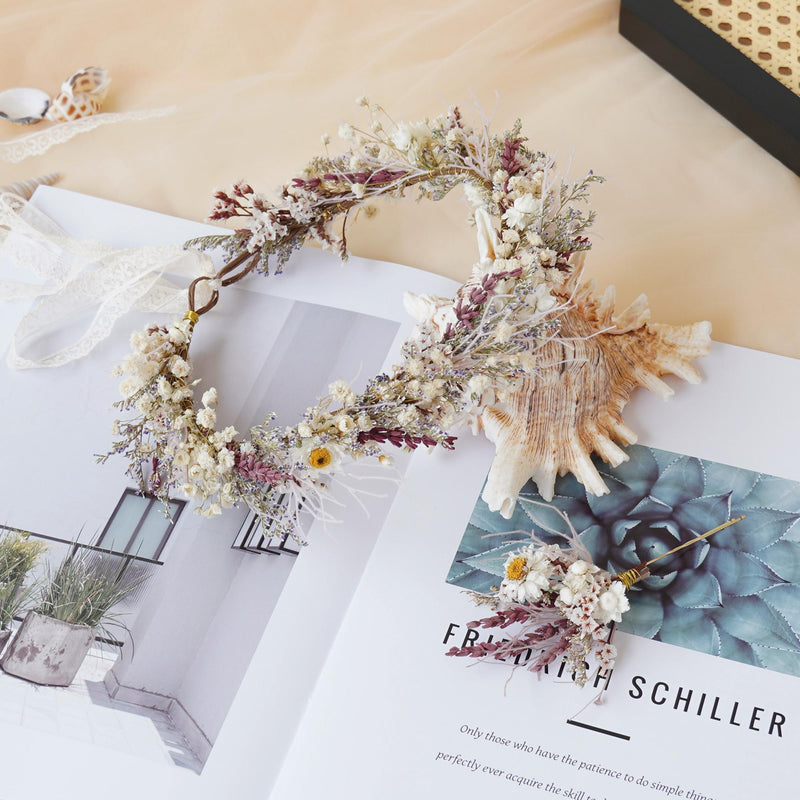 Gypsophila Crown, Dried Flower Crown
