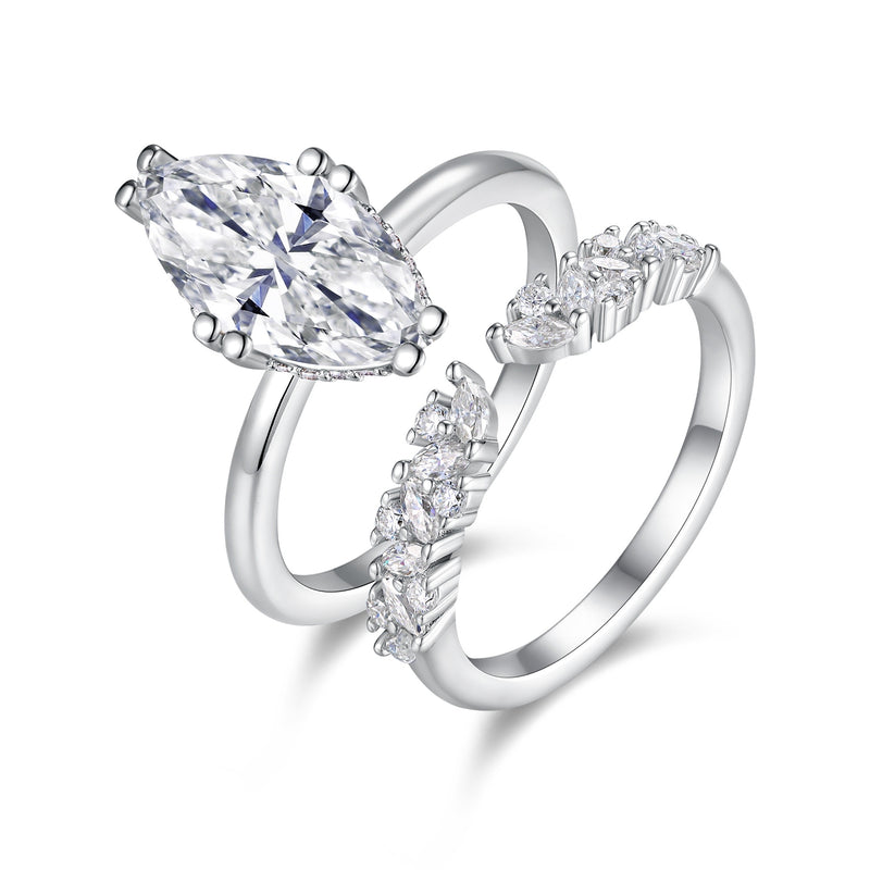 Star Eyes - Fashionable Men's And Women's Ring And Ring Jewelry Set