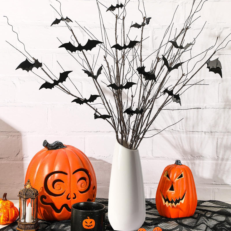 Curly Willow Branches 29.5 Inch Artificial Bendable Stems Black Branches