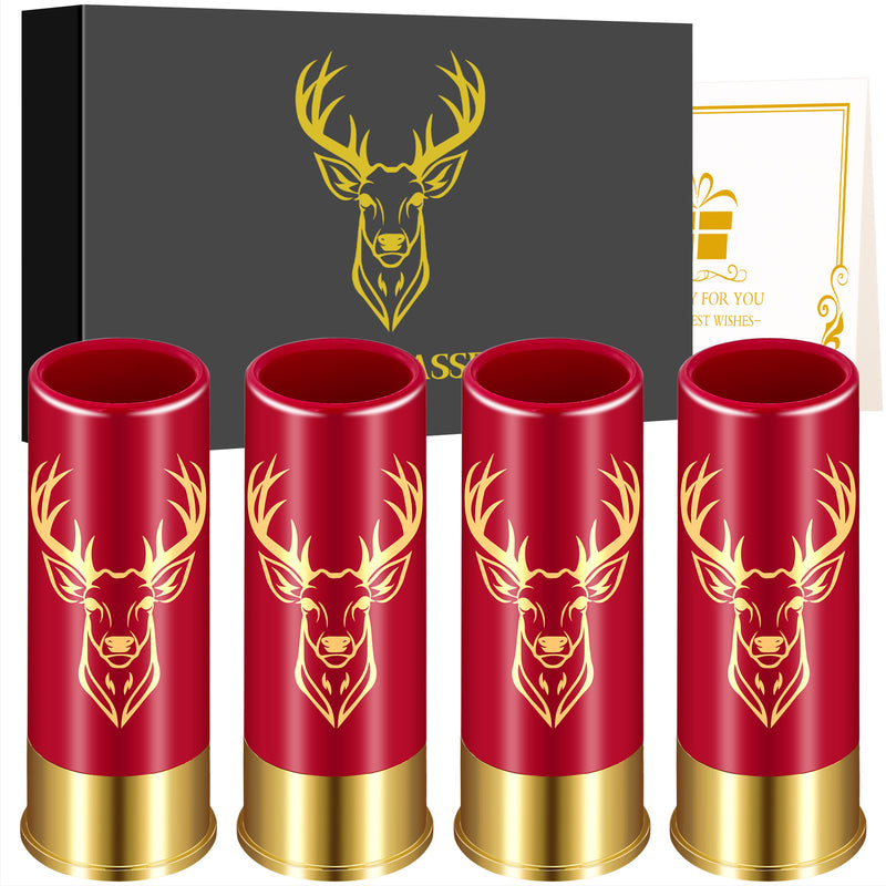 4 Deer Heads 1.5 Ounces - Reusable High-quality Plastic Bullet Cup