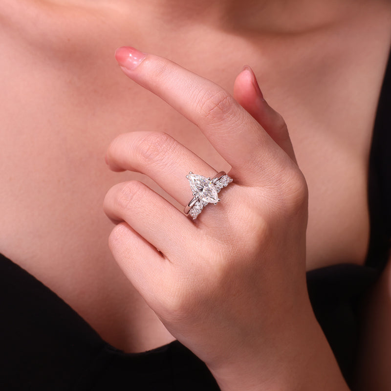 Star Eyes - Fashionable Men's And Women's Ring And Ring Jewelry Set