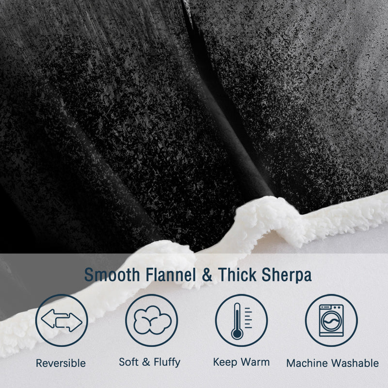 3D Elephant Printed Sherpa Fleece Blanket