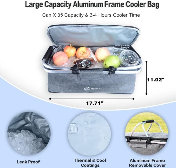 Collapsible Wagon 140L Wagons Carts Foldable with Removable Canopy