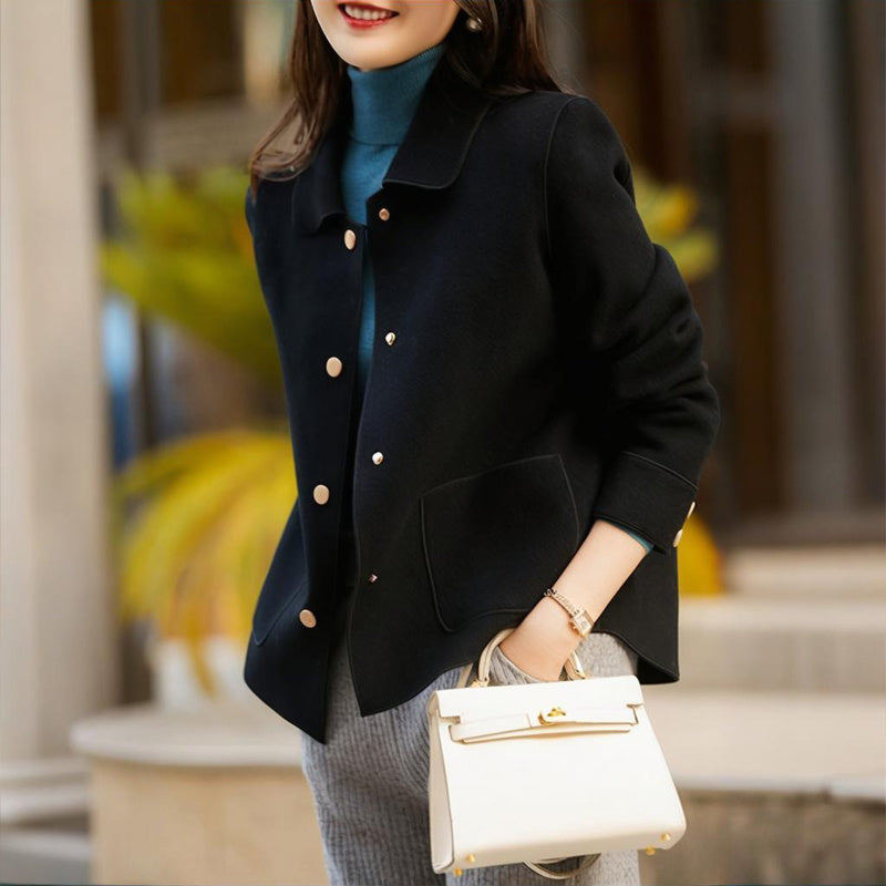 Elegant Women's Single-Breasted Raglan Sleeve Coat