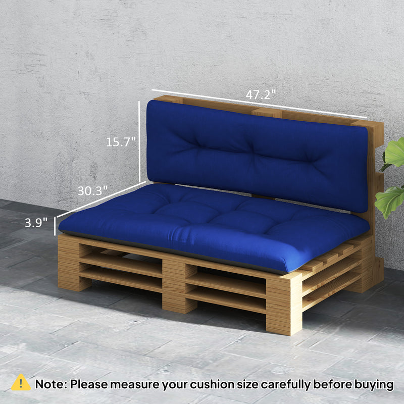 2 Seater Pallet Cushions Outdoor 3.9 Thick Replacement Cushions