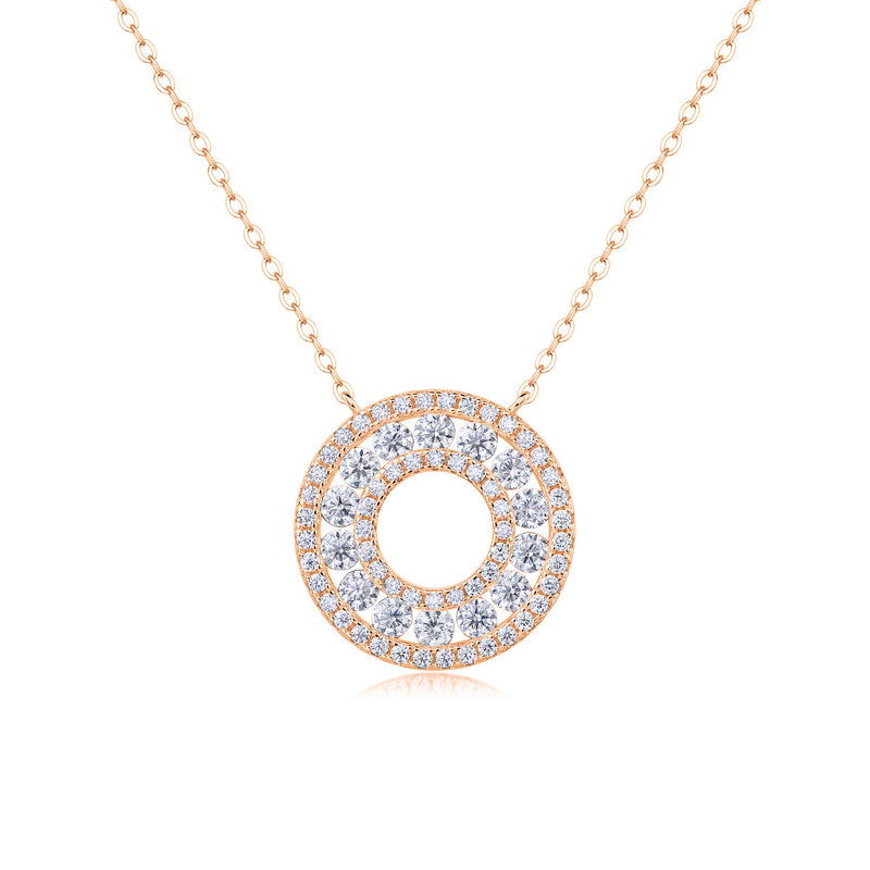 Reciprocating - A Fashionable And Luxurious Diamond Jewelry Pendant Set
