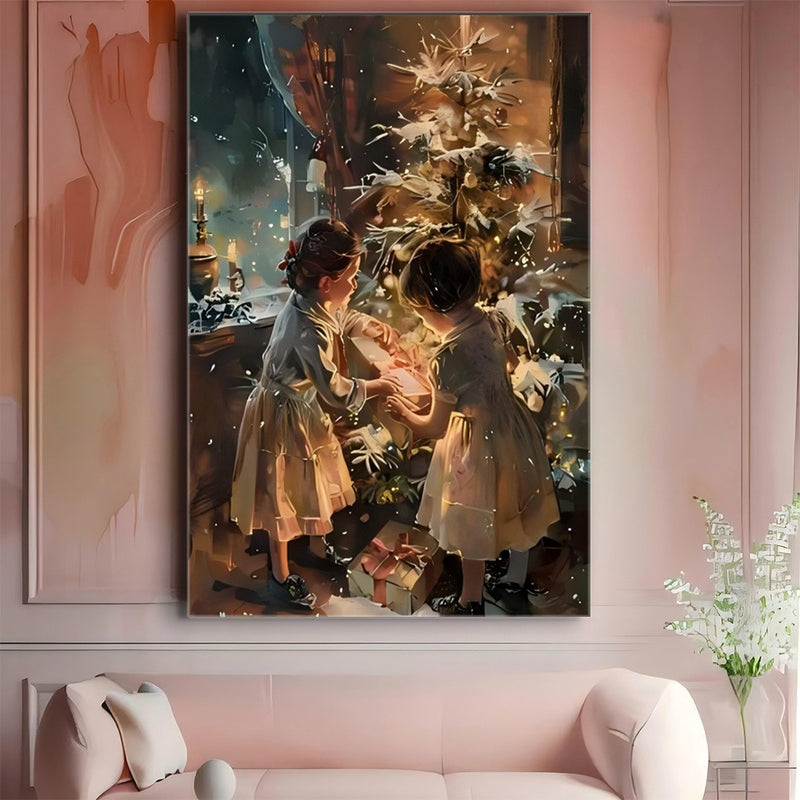 1pc Wrapped Canvas Painting, Wall Decor Living Room