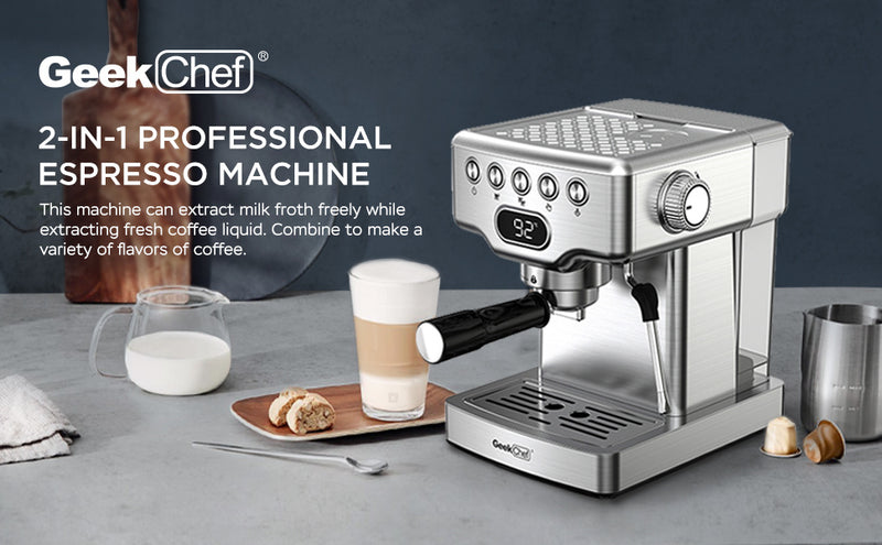 Geek Chef Espresso Machine, 20 Bar