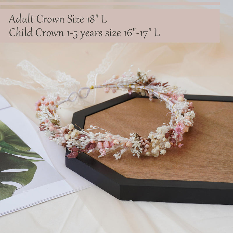 Gypsophila Crown, Dried Flower Crown