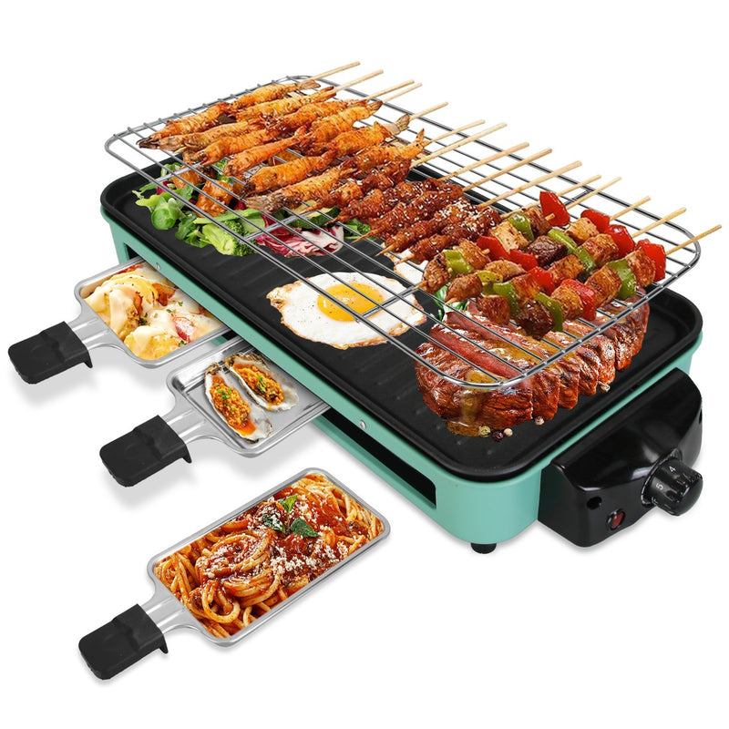 1Pc 2000W Electric Indoor Grill 2 In 1 Electric BBQ Gill