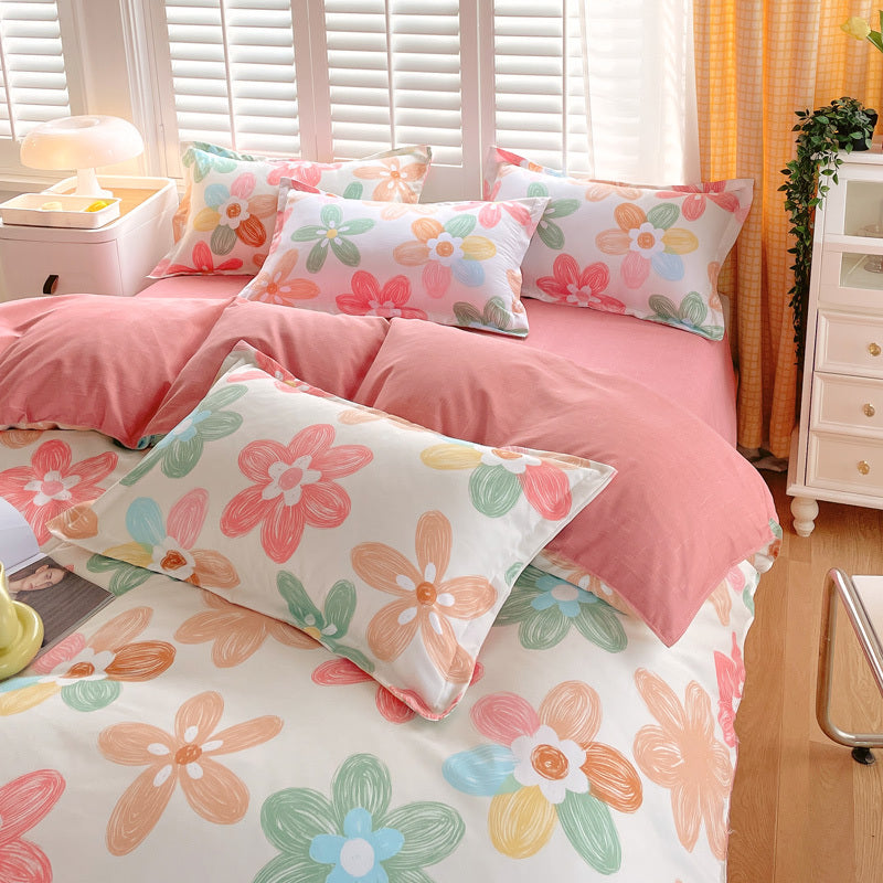 3 Piece Spring Floral Duvet Cover Set
