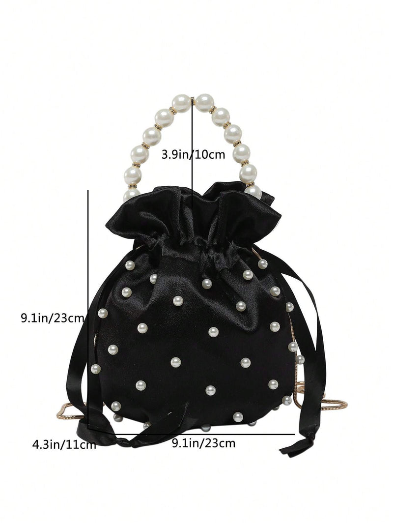 European And American  Pleated Silk Small Bag For Women