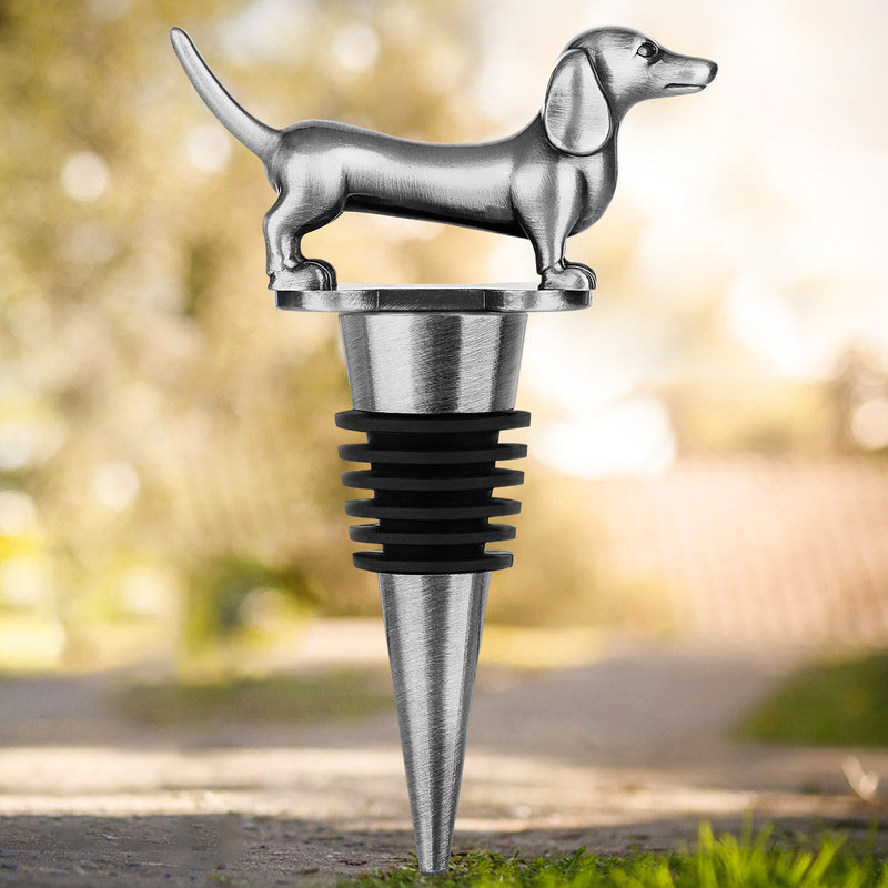 A Dachshund-shaped Red Wine Stopper