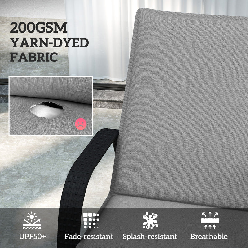 Foldable Chaise Lounge Cushion Set Of 2