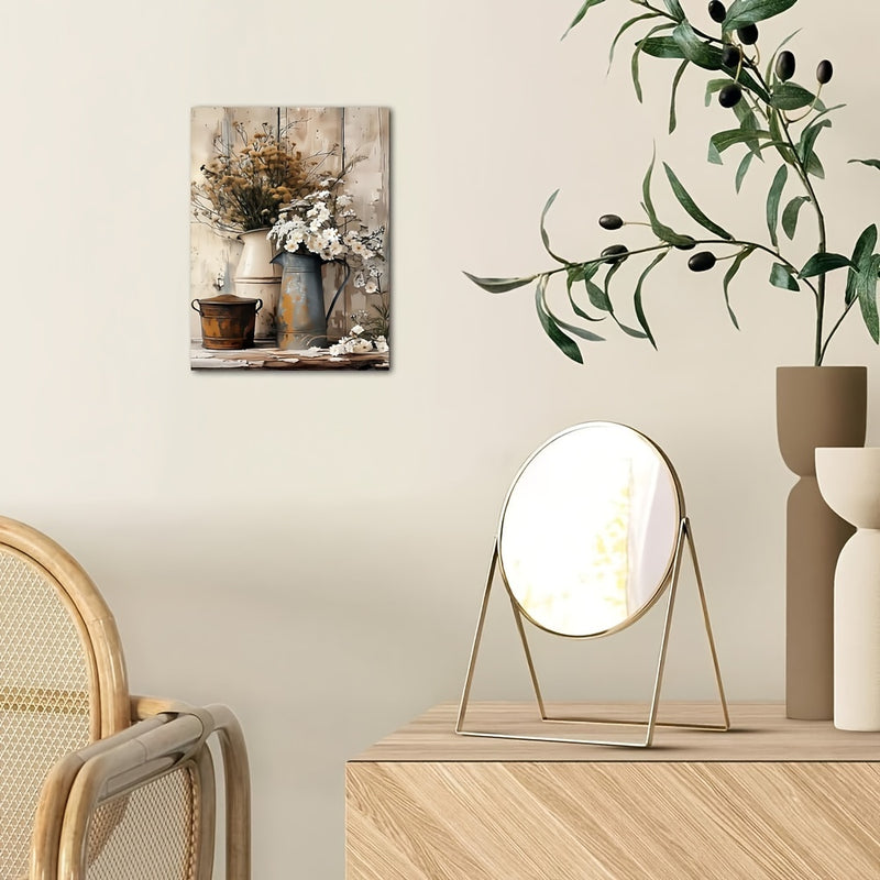 1 Piece Framed Wooden Canvas Painting