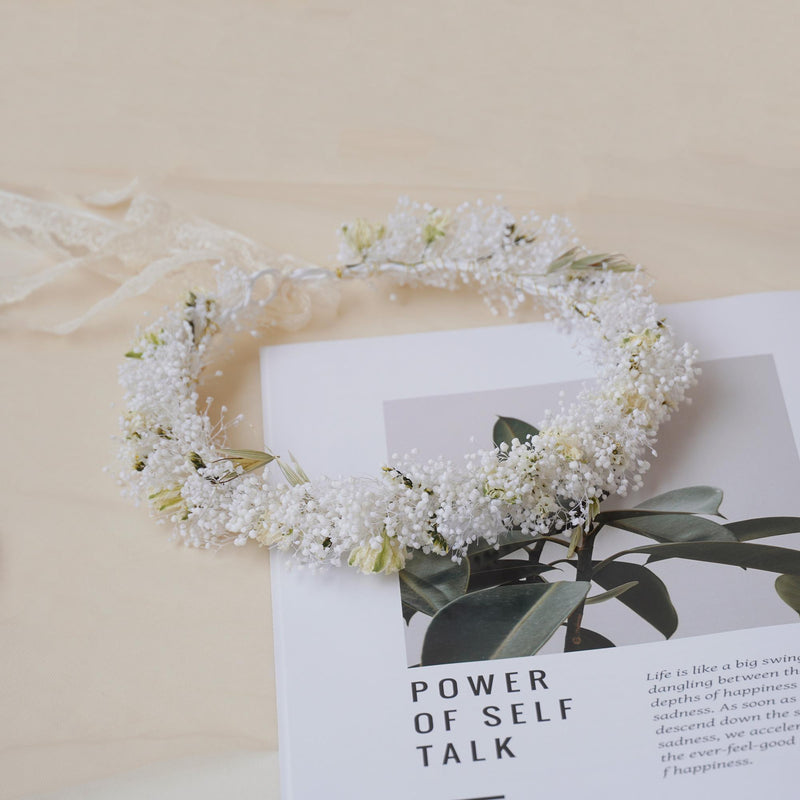 Gypsophila Crown, Dried Flower Crown