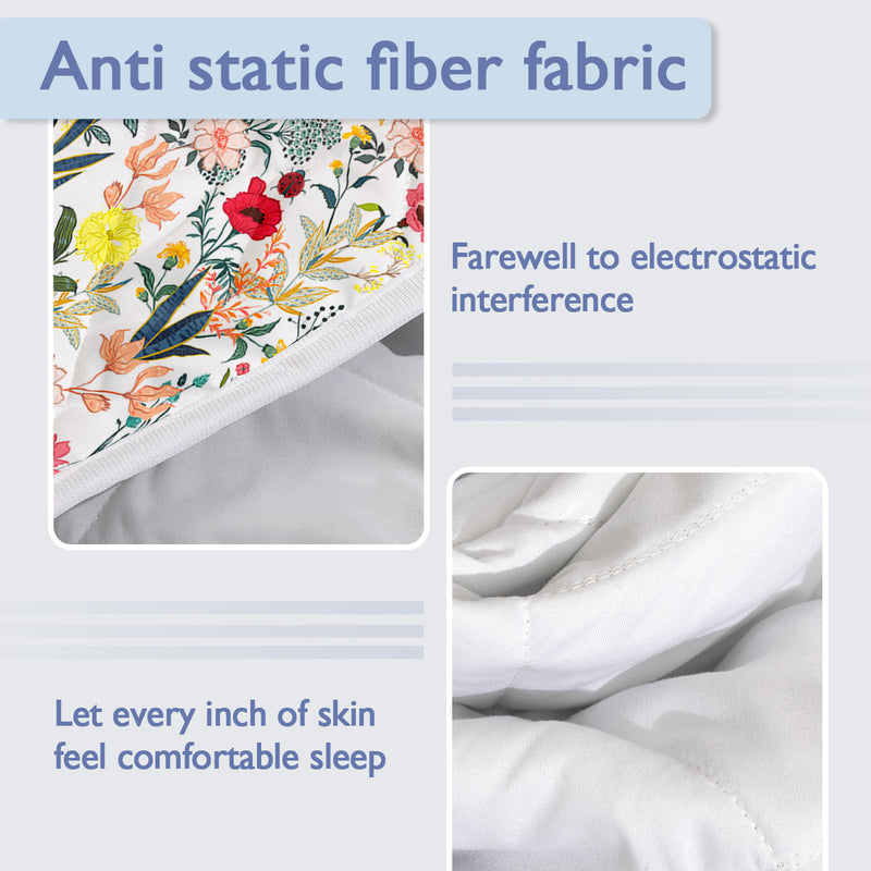 Floral Quilt 3 Pieces Microfiber Quilt Sets