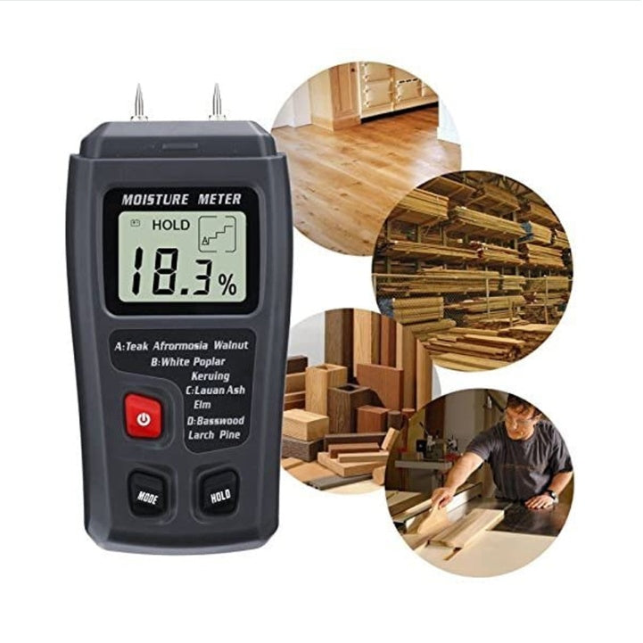 Digital LCD Wood Meter Detector Tester Wood Firewood Paper Cardboard